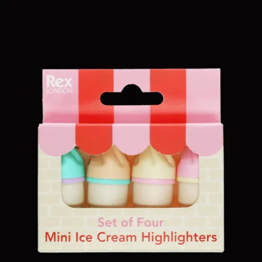 Mini highlighters (set of 4) - Ice cream