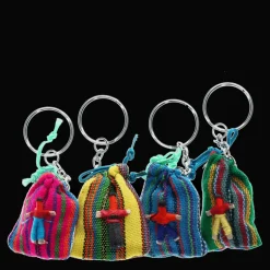Mini worry doll amulet with keyring - Assorted (SINGLE)