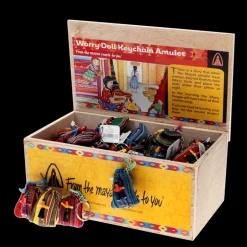 Mini worry doll amulet with keyring - Assorted (SINGLE)