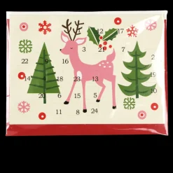 Miniature advent calendar Christmas card - 50s Christmas
