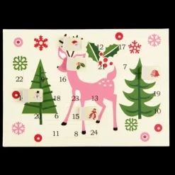 Miniature advent calendar Christmas card - 50s Christmas
