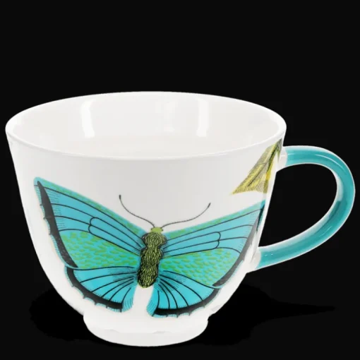 New bone china mug 550ml - Butterfly