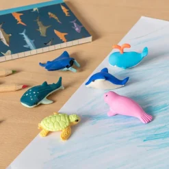 Ocean animal erasers (set of 6)