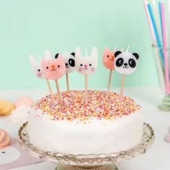 Party cake candles (set of 6) - Miko and Friends