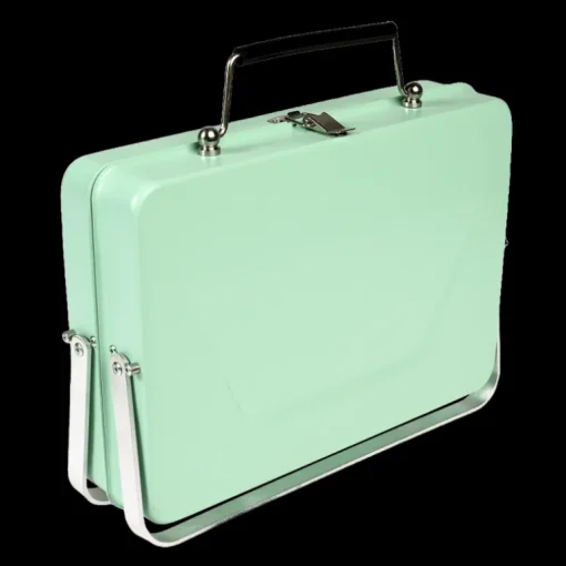Portable suitcase BBQ - Pistachio green