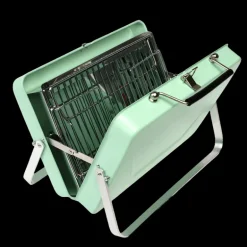 Portable suitcase BBQ - Pistachio green