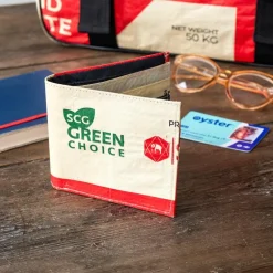 Recycled cement bag bifold wallet