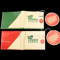Recycled cement bag bifold wallet