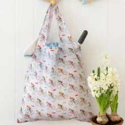 Recycled foldaway shopper bag - Le Bicycle