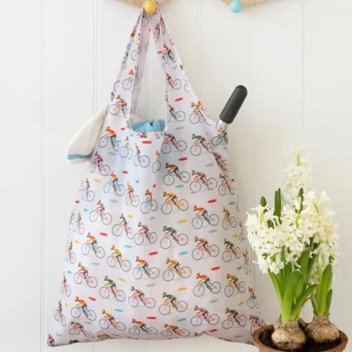 Recycled foldaway shopper bag - Le Bicycle