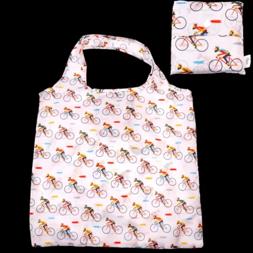 Recycled foldaway shopper bag - Le Bicycle