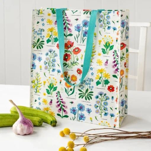 Recycled shopping bag - Wild Flowers