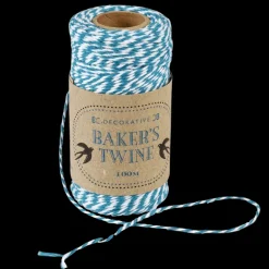 Roll of twine (100m) - Aquamarine and white