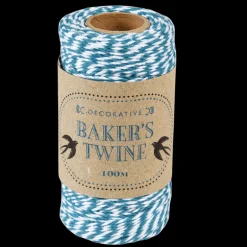 Roll of twine (100m) - Aquamarine and white