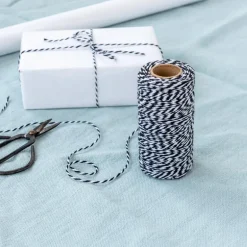Roll of twine (100m) - Black and white