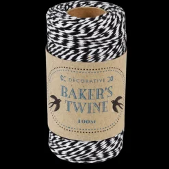Roll of twine (100m) - Black and white