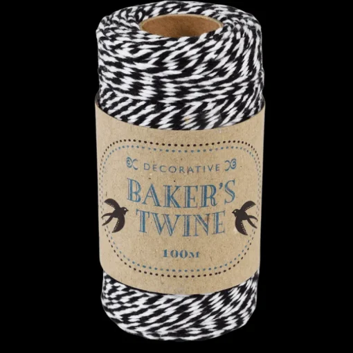 Roll of twine (100m) - Black and white