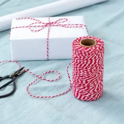 Roll of twine (100m) - Red and white