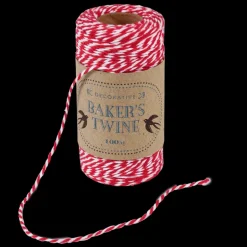 Roll of twine (100m) - Red and white