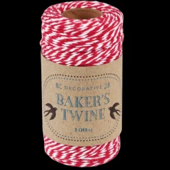 Roll of twine (100m) - Red and white