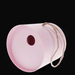 Round bamboo fibre birdhouse - Pink
