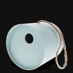 Round bamboo fibre birdhouse - Blue