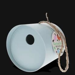 Round bamboo fibre birdhouse - Blue