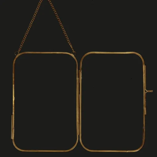 Rounded hanging brass frame 13x20cm