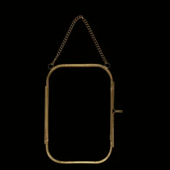 Rounded hanging brass frame 10x15cm