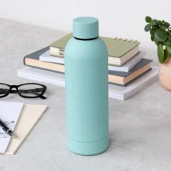 Rubber coated steel bottle 500ml - Eggshell blue