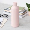 Rubber coated steel bottle 500ml - Light pink