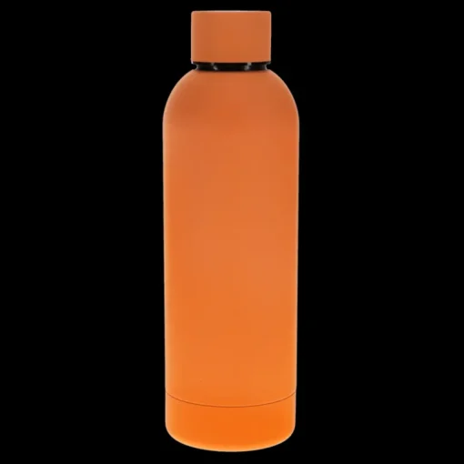 Rubber coated steel bottle 500ml - Orange