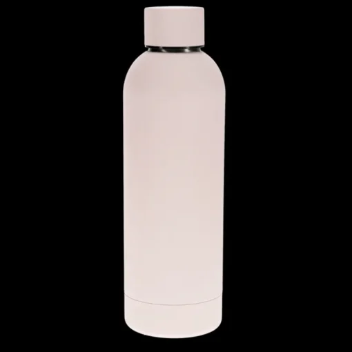 Rubber coated steel bottle 500ml - Light pink