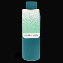 Rubber coated steel bottle 500ml - Petrol blue