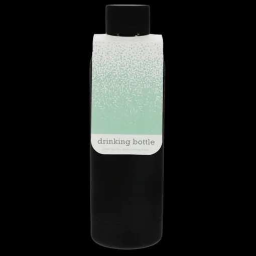 Rubber coated steel bottle 500ml - Black