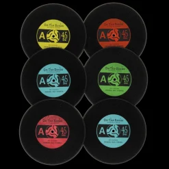 Silicone coasters (set of 6) - Vinyl record