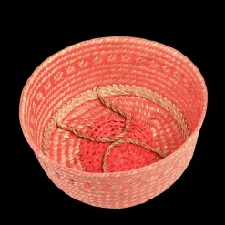 Small seagrass belly basket - Coral