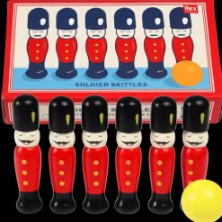 Soldier skittles wooden toy
