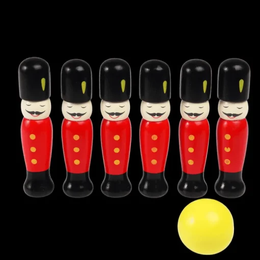 Soldier skittles wooden toy