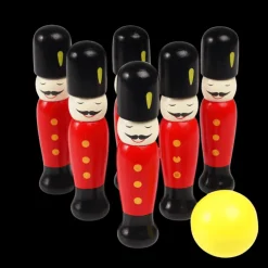 Soldier skittles wooden toy