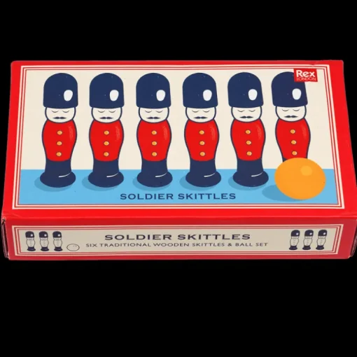 Soldier skittles wooden toy