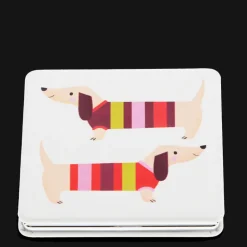 Square pocket mirror - Sausage Dog