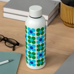 Stainless steel bottle 500ml - Blue and green Daisy