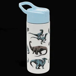 Stainless steel bottle with push button lid 500ml - Dinosaur