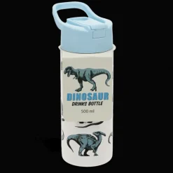Stainless steel bottle with push button lid 500ml - Dinosaur
