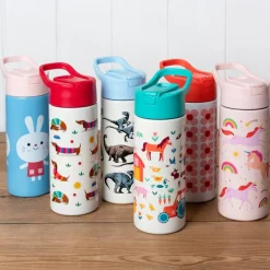 Stainless steel bottle with push button lid 500ml - Unicorn