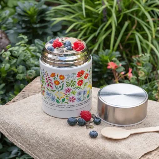 Stainless steel food flask (450 ml) - Wild Flowers