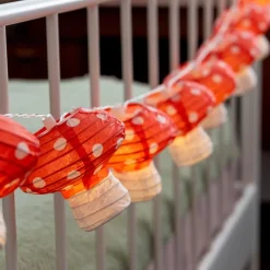 String of LED mushroom lights