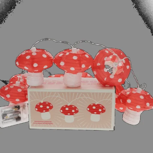 String of LED mushroom lights