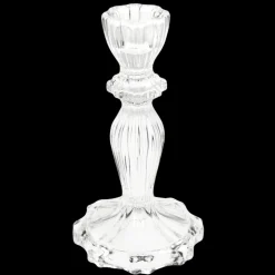 Tall glass candle holder - Clear